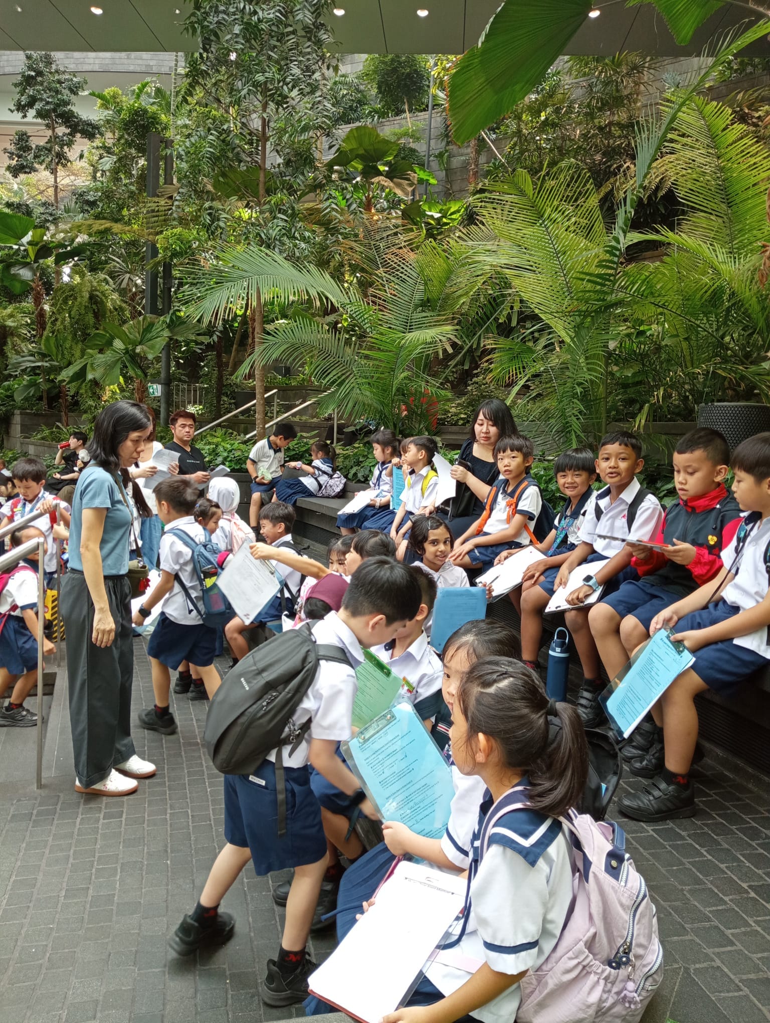 Students at Jewel Changi Airport